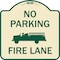 Signmission No Parking Fire Lane with Graphic Heavy-Gauge Aluminum Architectural Sign, 18" x 18", TG-1818-23624 A-DES-TG-1818-23624 - alternate 1